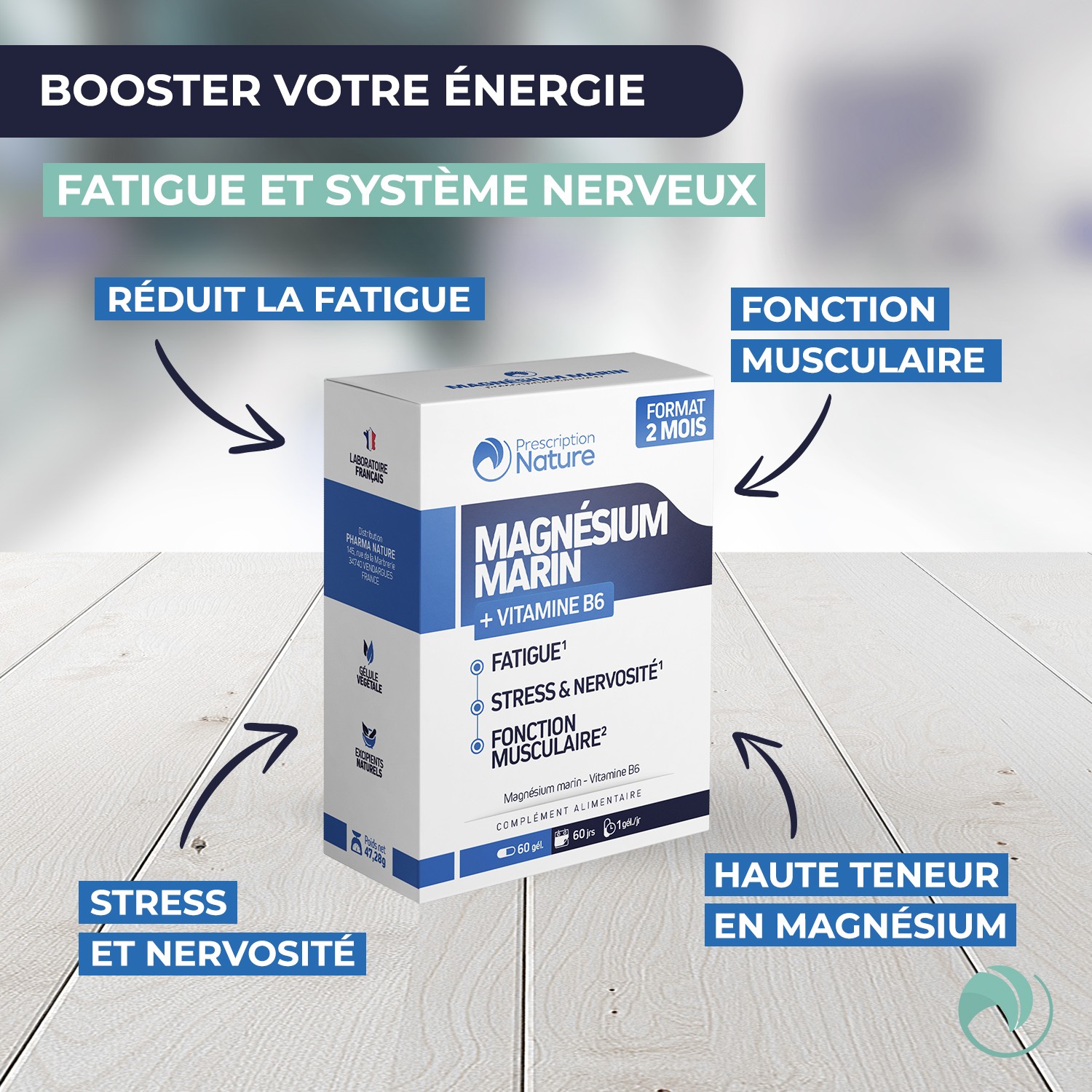 MAGNÉSIUM MARIN | Contribue à réduire la fatigue | Magnésium ...